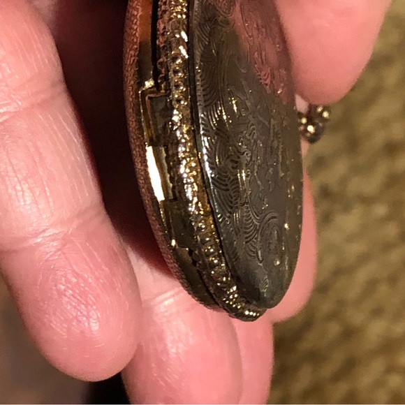 Vintage Gold Tone Pocket Watch With Fob Link Chain - Picture 12 of 13